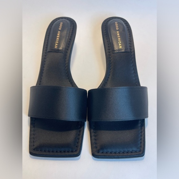 NWT GOOD AMERICAN Kickstand Slide Sandal (Women) Size 10 Black - Picture 4 of 9